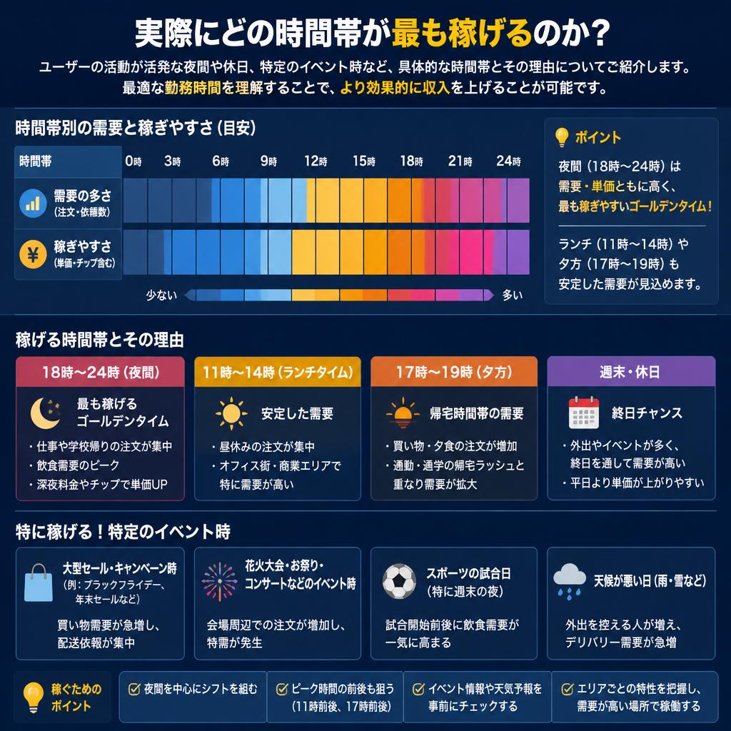稼げるられる時間帯とは？