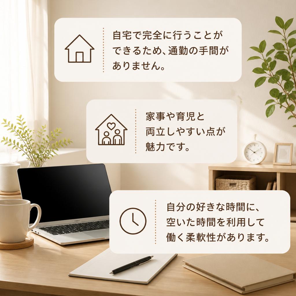 在宅ワークならではのメリット