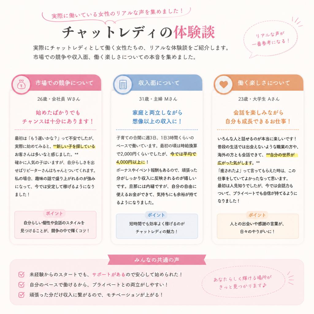体験談：働いている女性の声